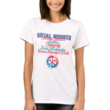 Social Worker Social Justice Peace Sign Rainbow