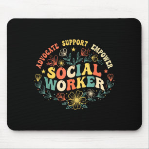 Social worker social work month funny work love mouse pad