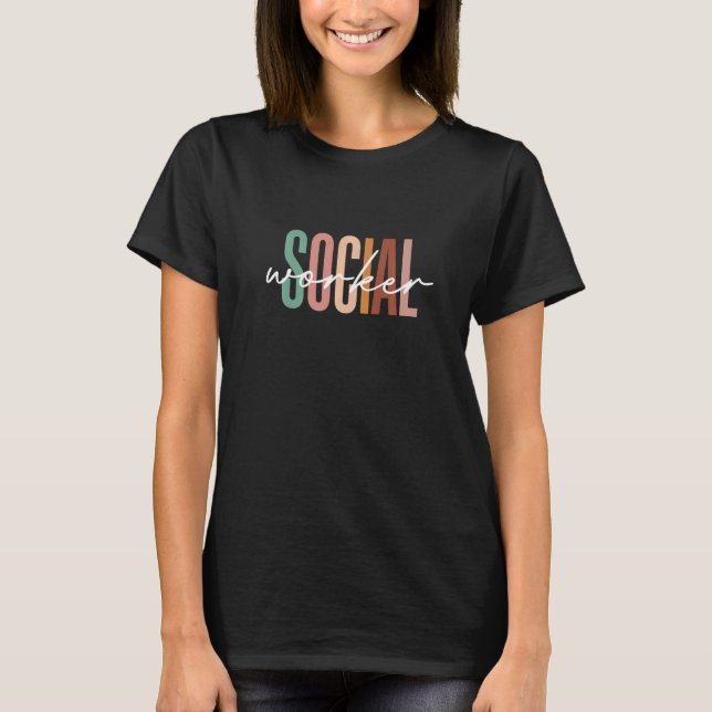 Social Worker  Social Work Retro Appreciation Men  T-Shirt (Front)
