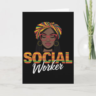 Social Worker Social Work Women Girls Black Histor Card