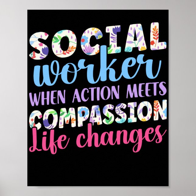 Social Worker Social Worker When Action Meets Poster (Front)