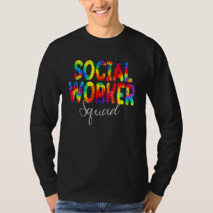Social Worker Squad Tie Dye Back To School Appreci T-Shirt
