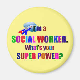 Social Worker Superhero Humour Magnet