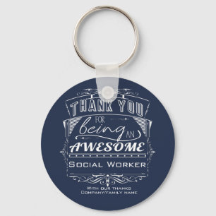 Social Worker Thank You Appreciation Key Ring