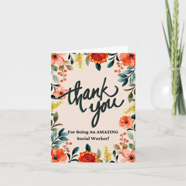 Social Worker Thank You Cards (Front)