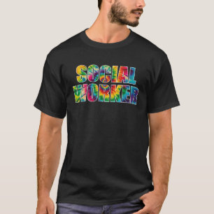 Social Worker Tie Dye Women 2023 School Social Wor T-Shirt
