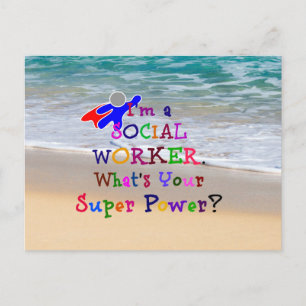 Social Worker to the Rescue Postcard