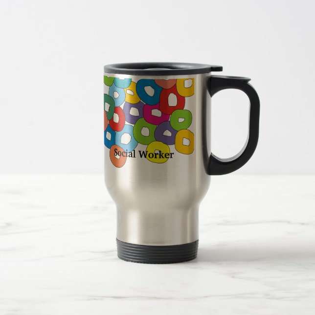 Social Worker Travel Mug Abstract Art (Right)