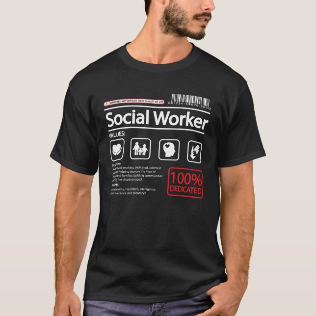 Social Worker Values Social Work T-Shirt (Front)