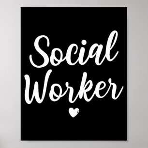 Social worker women men kids social work month poster
