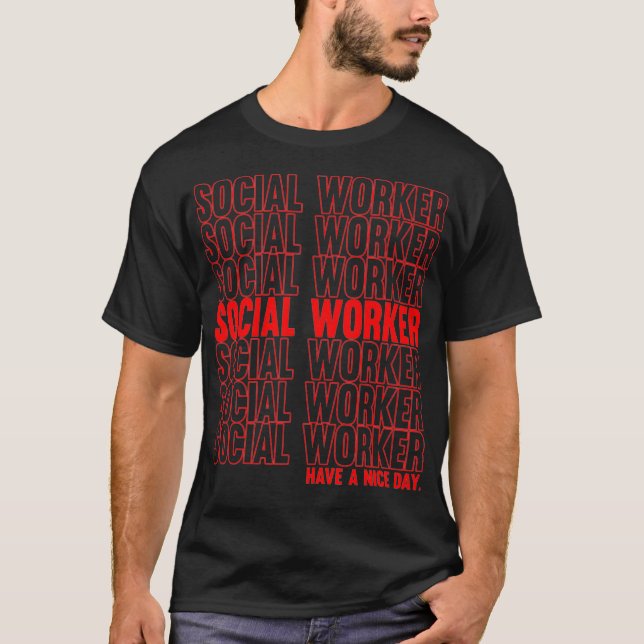 Social Worker Work Graduation MSW Retro Masters T-Shirt (Front)