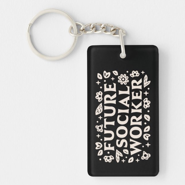 Social worker work student key ring (Front)
