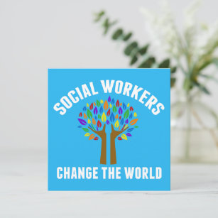 Social Workers Change the World Beautiful Card