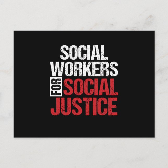 Social Workers For Social Justice Human Rights Act Postcard (Front)