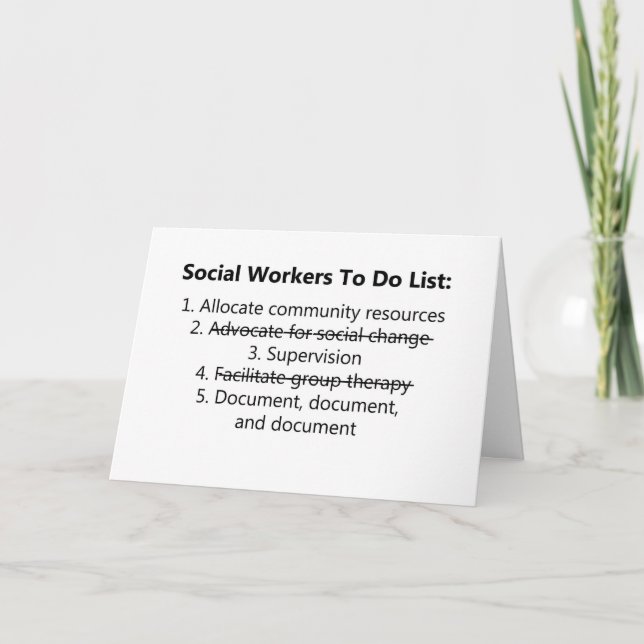 Social Workers Note Cards (Front)