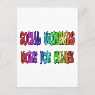 Social Workers Work For Change Postcard