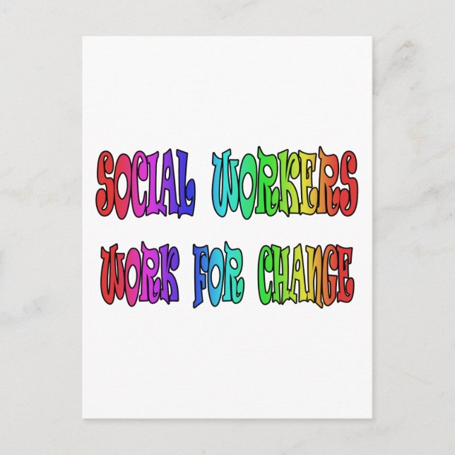 Social Workers Work For Change Postcard (Front)