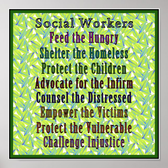 Social Workers Work! Poster (Front)