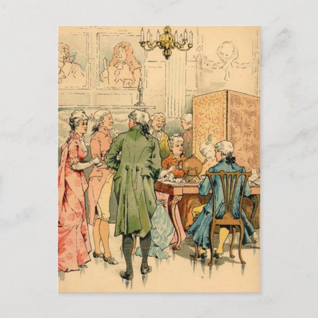 Socialising 18th Century Postcard (Front)