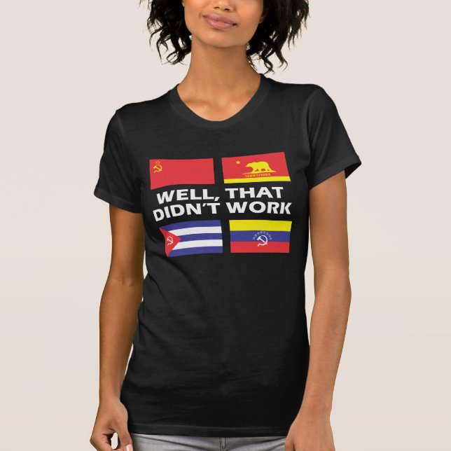 Socialism Doesn't Work Anti Socialism Communism T-Shirt (Front)