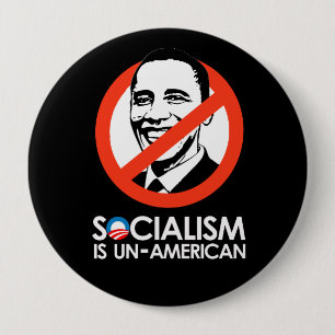 Socialism is UnAmerican 10 Cm Round Badge