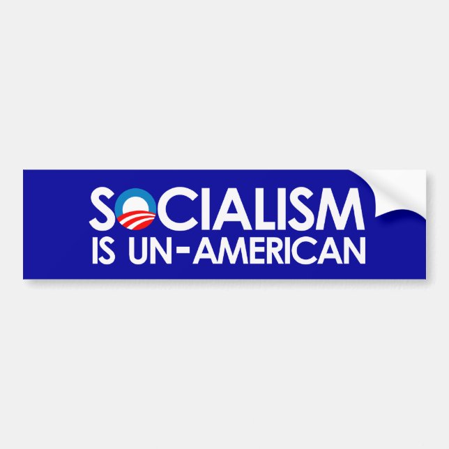 Socialism is UnAmerican Bumper Sticker (Front)