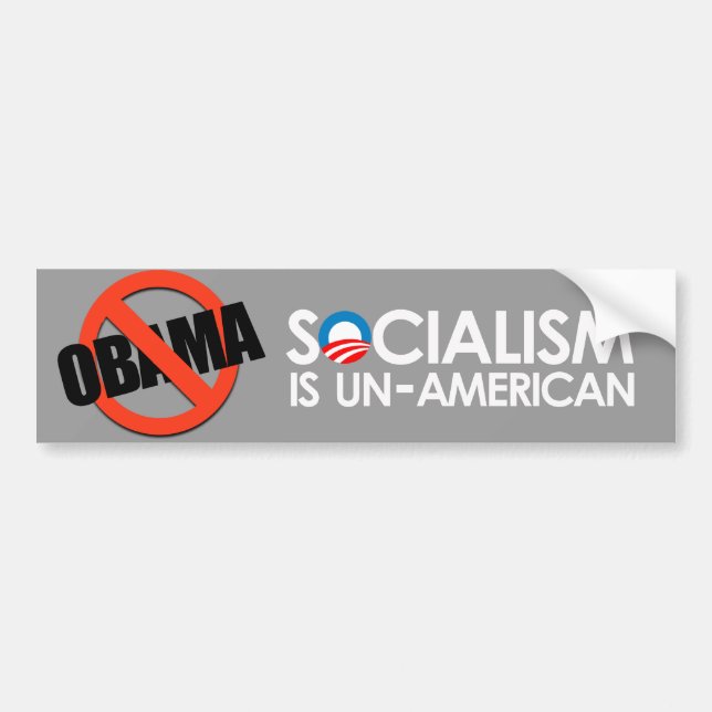 Socialism is UnAmerican Bumper Sticker (Front)
