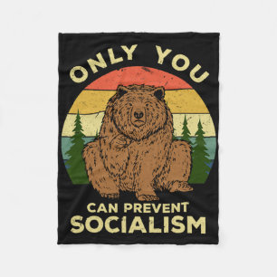 Socialism - Russia Love Russian Bear Ussr Camping  Fleece Blanket