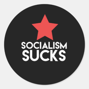 Socialism Sucks Classic Round Sticker