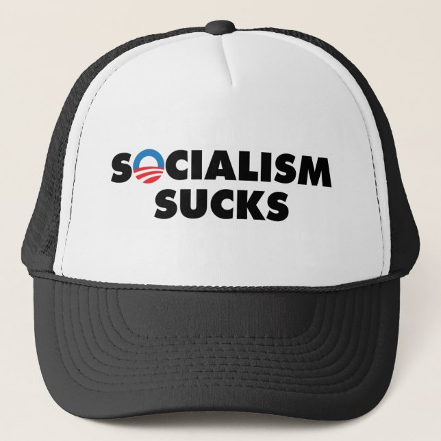 Socialism Sucks Trucker Hat (Front)