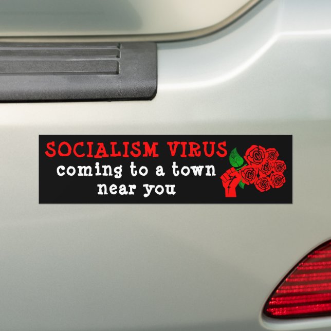 Socialism virus bumper sticker (On Car)