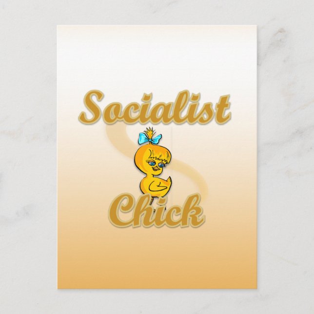 Socialist Chick Postcard (Front)
