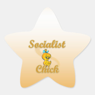 Socialist Chick Star Sticker