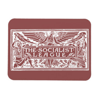 Socialist League logo white on red Magnet