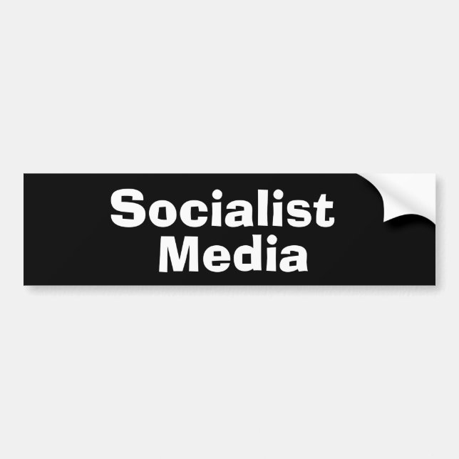 Socialist Media Bumper Sticker (Front)