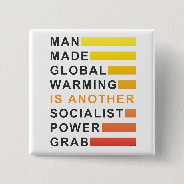 Socialist Power Grab 15 Cm Square Badge (Front)