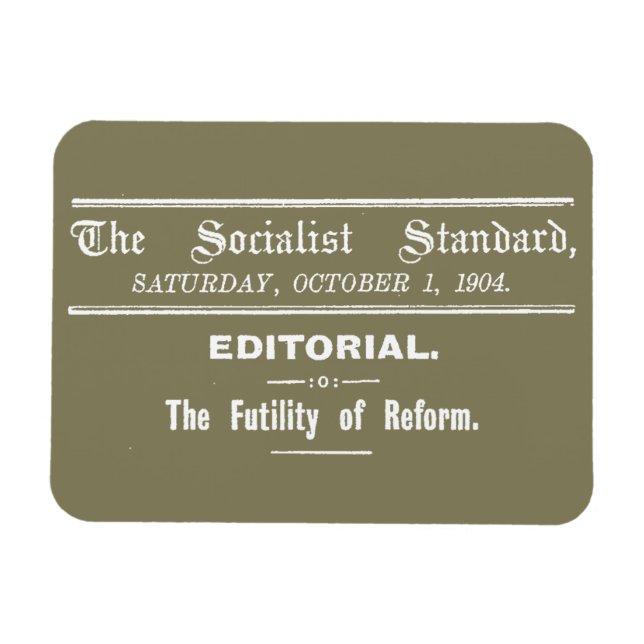 Socialist Standard 1904 October Editorial beige Magnet (Horizontal)