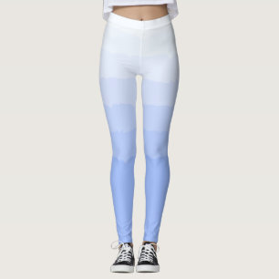 Socialite Blue Graded Ombre Pattern Leggings