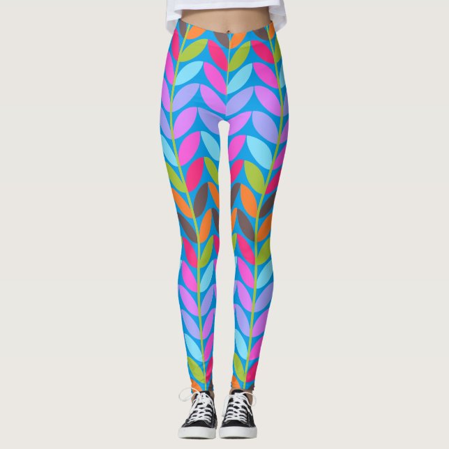 Socialite Summer Ivy Pattern Leggings (Front)