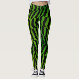 Socialite Wild and Sassy Green Pattern Leggings