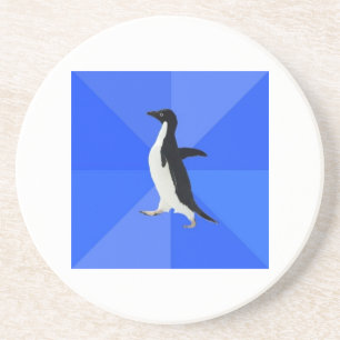 Socially Awkward Penguin Advice Animal Meme Coaster