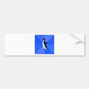 Socially-Awkward-Penguin-Meme Bumper Sticker
