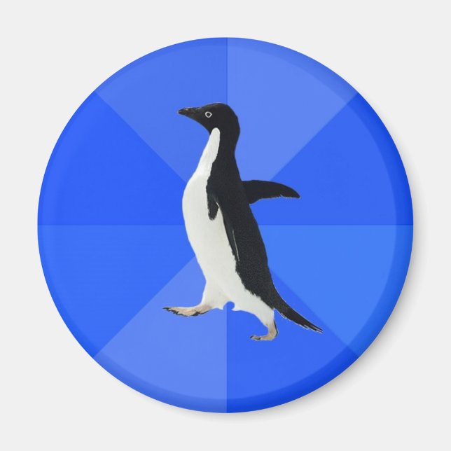 Socially-Awkward-Penguin-Meme Magnet (Front)