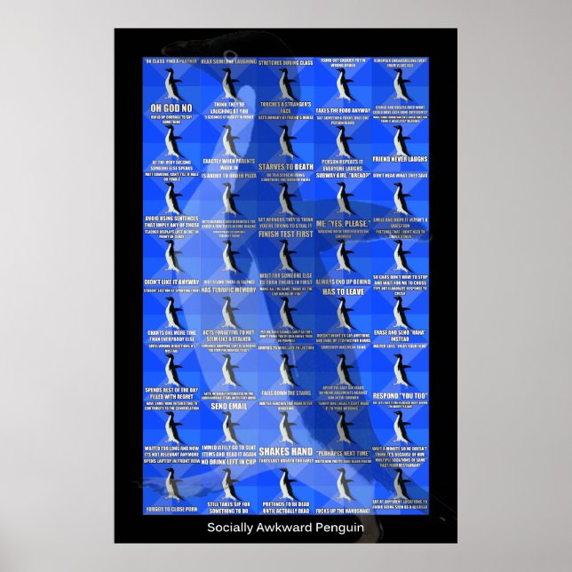 Socially Awkward Penguin poster (Front)