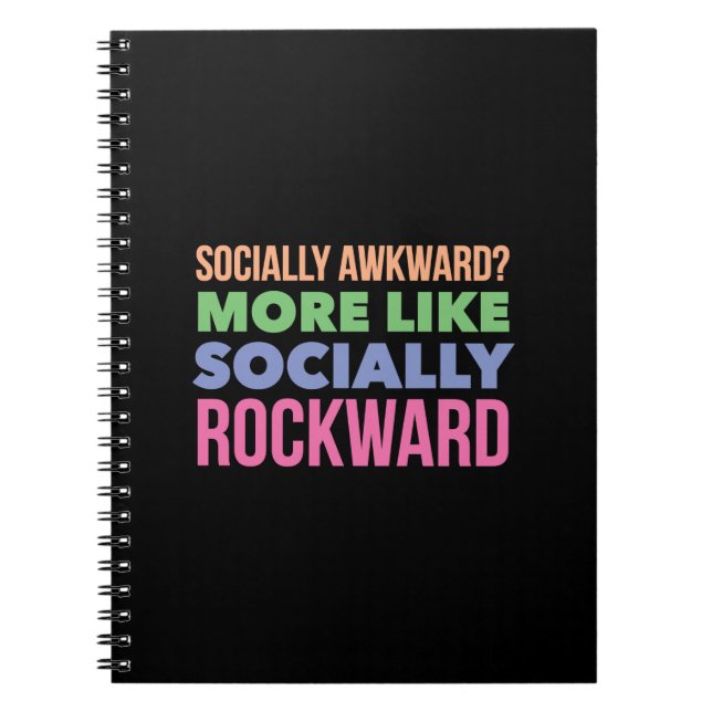 Socially awkward? spiral notebook (Front)