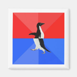 Socially Confused Penguin Advice Animal Meme Magnet