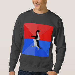 Socially Confused Penguin Advice Animal Meme Sweatshirt