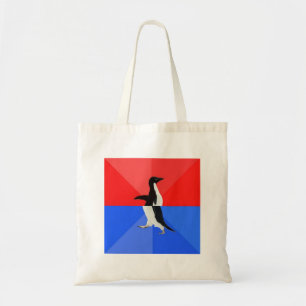 Socially Confused Penguin Advice Animal Meme Tote Bag