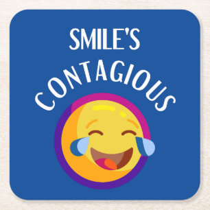 socially conscious, upbeat, motivating, adorable square paper coaster