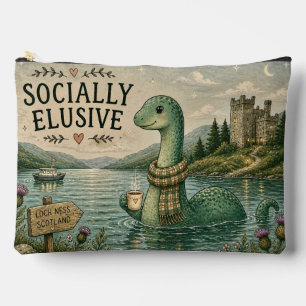 Socially Elusive Nessie Cosy Cryptid Loch Ness Accessory Pouch